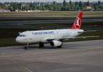 Turkish Airlines A 320-232 TC-JAI bei der Ankunft in Berlin-Tegel am 27.04.2014