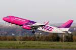 Wizz Air HA-LYB beim Start in Dortmund 9.11.2014