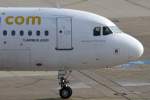 Vueling (VY/VLG), EC-KMI  How are you? I'm Vueling! , Airbus, A 320-216 (Bug/Nose), 03.04.2015, DUS-EDDL, Düsseldorf, Germany