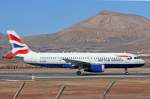 British Airways, G-MEDK, Airbus A320-232, 17.Dezember 2015, ACE Lanzarote, Spain.