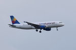 D-ASPG Small Planet Airlines Germany Airbus A320-214   Landeanflug München am 15.05.2016