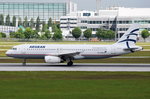 SX-DGB Aegean Airlines Airbus A320-232  beim Start am 20.05.2016 in München