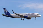 Aegean Airlines, SX-NEB, Airbus A320-271N, msn: 9514, 22.Februar 2020, ZRH Zürich, Switzerland.