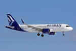 Aegean Airlines, SX-NEA, Airbus A320-271N, msn: 9497, 13.Februar 2021, ZRH Zürich, Switzerland.