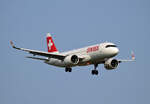 Swiss, Airbus A 320-271N, HB-JDC, BER, 24.07.2021