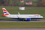 British Airways, G-TTNS, Airbus A320-251N, msn: 11026, 20.Januar 2023, ZRH Zürich, Switzerland.