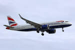 British Airways, G-TTNR, Airbus A320-251N, msn: 10493, 03.Juli 2023, LHR London Heathrow, United Kingdom.