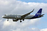 SAS Connect, EI-SIL, Airbus A320-251N, msn: 10764,  Brun Viking , 06.Juli 2023, LHR London Heathrow, United Kingdom.