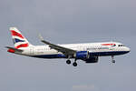 British Airways, G-TTSA, Airbus A320-251N, msn: 12227, 28.März 2025, ZRH Zürich, Switzerland.