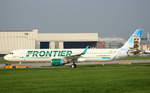 Frontier Airlines , D-AVXY, Reg. N720FR, MSN 7852, Airbus A 321-211 (SL), 29.09.2017, XFW-EDHI, Hamburg-Finkenwerder, Germany 