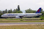 Onur Air, TC-TUB, Airbus A321-131, msn: 604,  Gizem , 14.Juni 2008, BSL Basel - Mühlhausen, Switzerland.