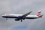 British Airways, G-EUXI, Airbus A321-231, msn: 2536, 03.Juli 2023, LHR London Heathrow, United Kingdom.