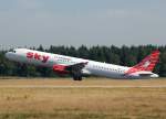 Sky Airlines, TC-SKI, Airbus A 321-200 (Antalya - Smile in the sky), 2010.07.08, NRN-EDLV, Weeze (Niederrhein), Germany