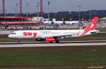 Sky Airlines, TC-SKI  Antalya , Airbus A 321-231 beim Start in MUC nach Antalya (AYT) 28.08.2012