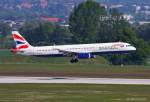 British Airways, G-EUXI, A321-231 im Landeanflug in MUC aus London-Heathrow (LHR) 19.05.2012
