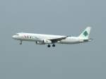 Ein Airbus A 321 der MEA bei der Landung in Frankfurt am Main am 07.08.2008.