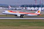 EC-JLI  Delta del Llobregat  / Iberia / A321-213 bei der Landung in MUC aus Madrid (MAD) 03.04.2014