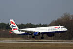 British Airways, Airbus A 321-251NX, G-NOEW, BER, 08.03.2024