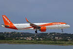 easyJet, G-UZMB, Airbus A321-251NX, msn: 8369, 24.Mai 2025, CFU Corfu, Greece.