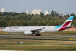 Eurowings (opby SN-BEL), OO-SFK, Airbus, A 330-343 ~ BIZclass on board - Sticker, DUS-EDDL, Düsseldorf, 21.08.2019, Germany  