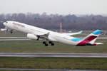 Eurowings Airbus A330-343X OO-SFK beim Start in Düsseldorf 19.1.2020