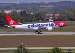 Edelweiss Air, HB-IQI  Kiburi , A330-223 bei der Landung in MUC aus London-Gatwick (LGW) 19.05.2012
