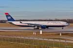 N274AY / US Airways / A330-323X rollt in MUC zum Start nach Philadelphia (PHL) 07.01.2014