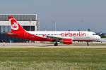D-ABDQ / Air Berlin / A320-214 beim Start in MUC nach Las Palmas (LPA) 02.08.2014