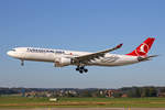 Turkish Airlines, TC-JOD, Airbus A330-303, msn: 1529,  Malazgirt , 20.September 2019, ZRH Zürich, Switzerland.
