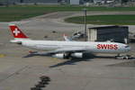Swiss Airbus A340-313 HB-JMC, cn(MSN): 546,
Zürich-Kloten Airport, 04.04.2017.