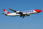 Edelweiss Airbus A340-313 HB-JMF  Belalp ,, cn(MSN): 561,
Zürich-Kloten Airport, 16.10.2017.