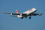Swiss Airbus A340-313 HB-JMH, cn(MSN): 585,
Zürich-Kloten Airport, 16.10.2017.