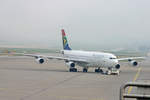 South African Airways, ZS-SLB, Airbus A340-211, msn: 011, 09.Juli 2005, ZRH Zürich, Switzerland.