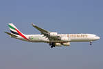 Emirates Airlines, A6-ERI, Airbus A340-541, msn: 685, 27.April 2008, ZRH Zürich, Switzerland. Fussball WM 2008 Germany.