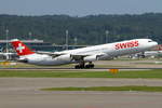 Swiss, Airbus A340-313 HB-JMH, cn(MSN): 585,
Zürich-Kloten Airport, 11.09.2019.