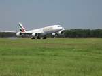 Die Emirates mit einer Boing 777-500 bei der Landung aus Dubai komment
Auch hier mein fehler es ist eine A340 -500