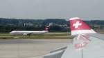 Winglet  meines  A340 in Zürich-Kloten (13.7.10)