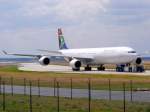 Airbus A340-642 von South African Airlines in Frankfurt am 9.8.2008