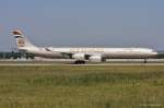 Etihad Airways, A6-EHE, A340-642X beim Start in MUC nach Abu Dhabi (AUH) 18.06.2013