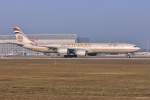 A6-EHE / Etihad Airways / A340-642X beim Start in MUC nach Abu Dhabi (AUH) 01.02.2014