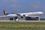 ZS-SNF / South African Airways / A340-642 vor der Landung in MUC aus Johannesburg (JNB) 01.08.2014