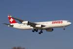 Swiss, HB-JMK, Airbus, A340-313X, 10.02.2015, ZRH, Zürich, Switzerland 



