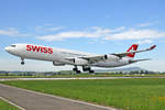 SWISS International Air Lines, HB-JMI, Airbus A340-313X, msn: 598,  Schaffhausen , 29.April 2018, ZRH Zürich, Switzerland.