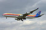 Air Jamaica, 6Y-JMP, Airbus A340-313X, msn: 257, 15.August 2006, LHR London Heathrow, United Kingdom.