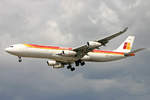 Iberia, EC-HGV, Airbus A340-313X, msn: 329,  Maria Guerrero , 11.August 2006, LHR London Heathrow, United Kingdom.