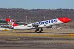Edelweiss Air, HB-JME, Airbus A340-313X, msn: 559,  Pilatus , 27.Februar 2019, ZRH Zürich, Switzerland.