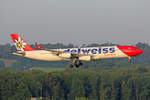 Edelweiss Air, HB-JMF, Airbus A340-313X, msn: 561,  Belalp , 25.Juni 2019, ZRH Zürich, Switzerland.