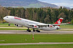 SWISS International Air Lines, HB-JMF, Airbus A340-313X, msn: 561,  Fürstentum Lichtenstein , 19.April 2008, ZRH Zürich, Switzerland.