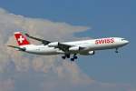 SWISS International Air Lines, HB-JMN, Airbus A340-313X,  Altdorf , 7.August 2015, ZRH Zürich, Switzerland.