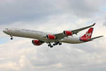 Virgin Atlantc Airways, G-VEIL, Airbus A340-642, msn: 575,  Queen of the Skies  , 11.August 2006, LHR London Heathrow, United Kingdom. 